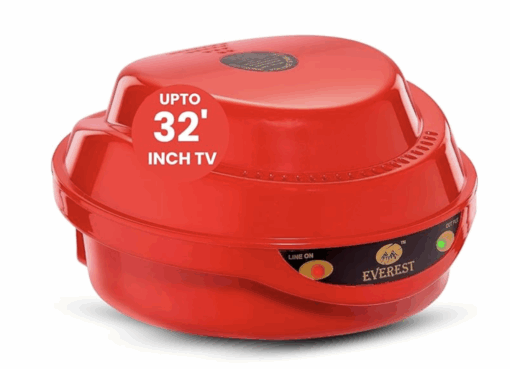 Everest EPS 30-N Voltage Stabilizer for 32 Inch Smart TV | LED TV and LCD TV Stabilizer | Supports Old Box TV - Working Range : (90 V - 290 V) 5 Years Warrenty (Red Color)
